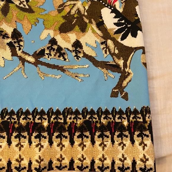 ROBERTO CAVALLI Blue Printed Rear Zip Sheath Dress (3) - Picture 7 of 10